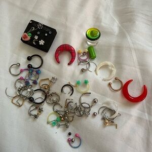 A bundle of body jewelry